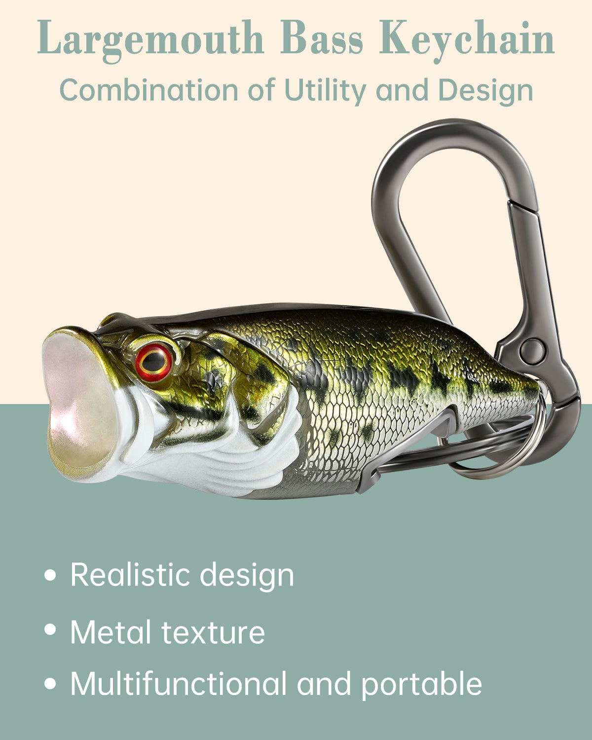 Bass Fishing Keychain
