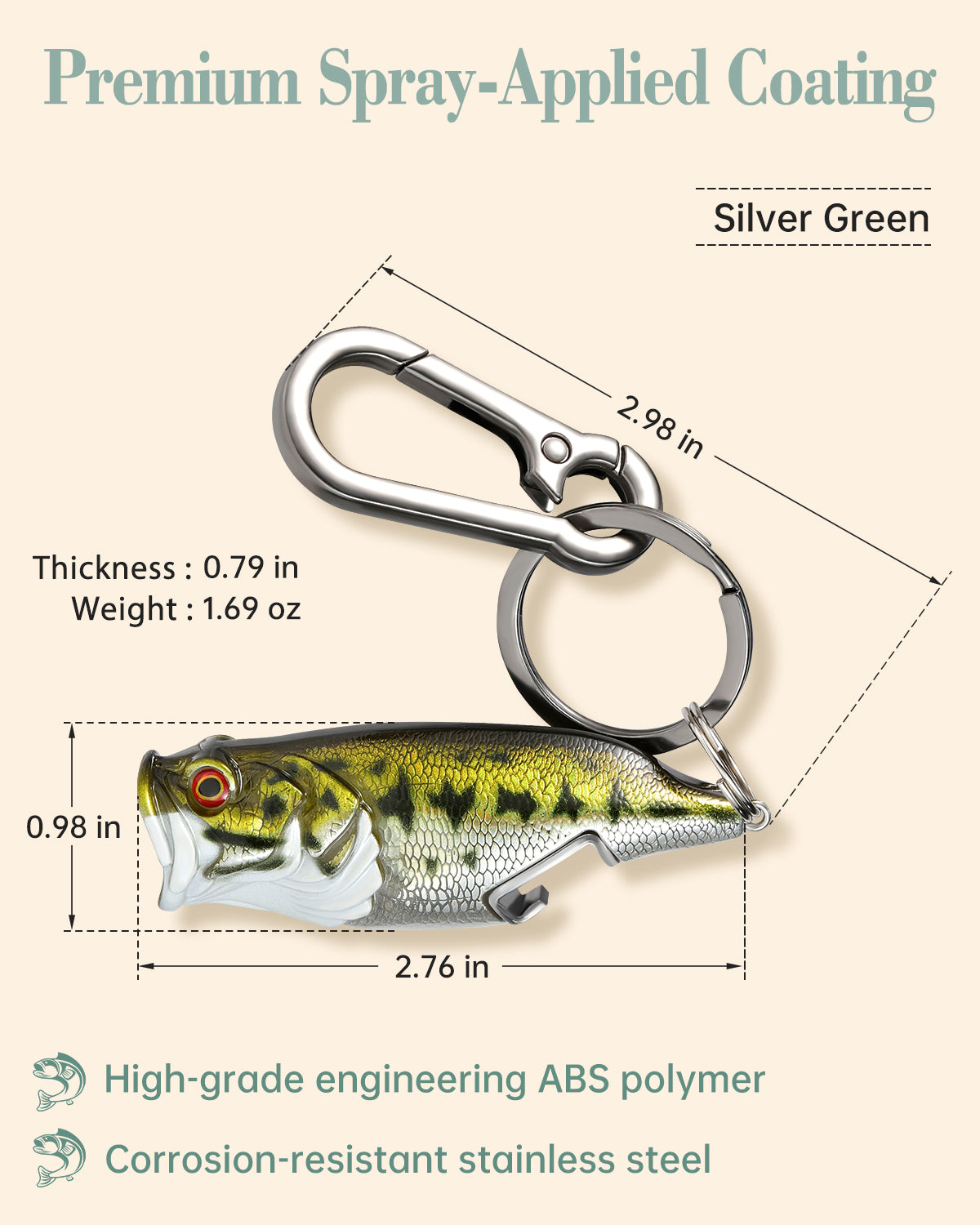 Bass Fishing Keychain